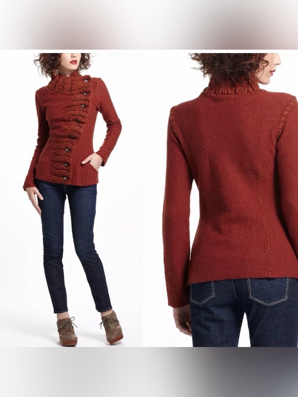 Anthropologie GRO ABRAHAMSSON Traverse Placket Cardigan- Small